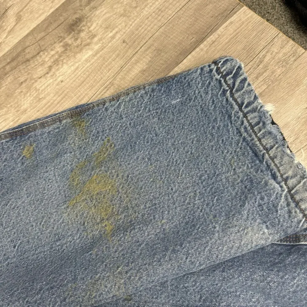Vintage Lined Carpenter Jeans Size 38X32 Workwear Winter Distressed Moose Creek